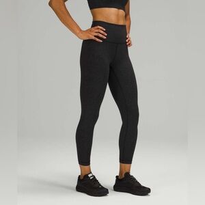 Lululemon Wunder Train High-Rise Crop 23" Crunch Black Size 4